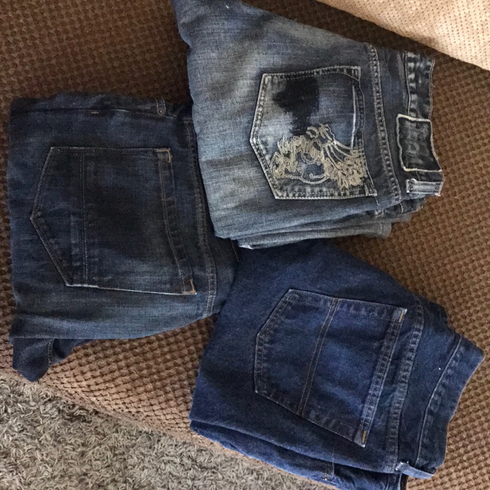 3 pairs of jeans